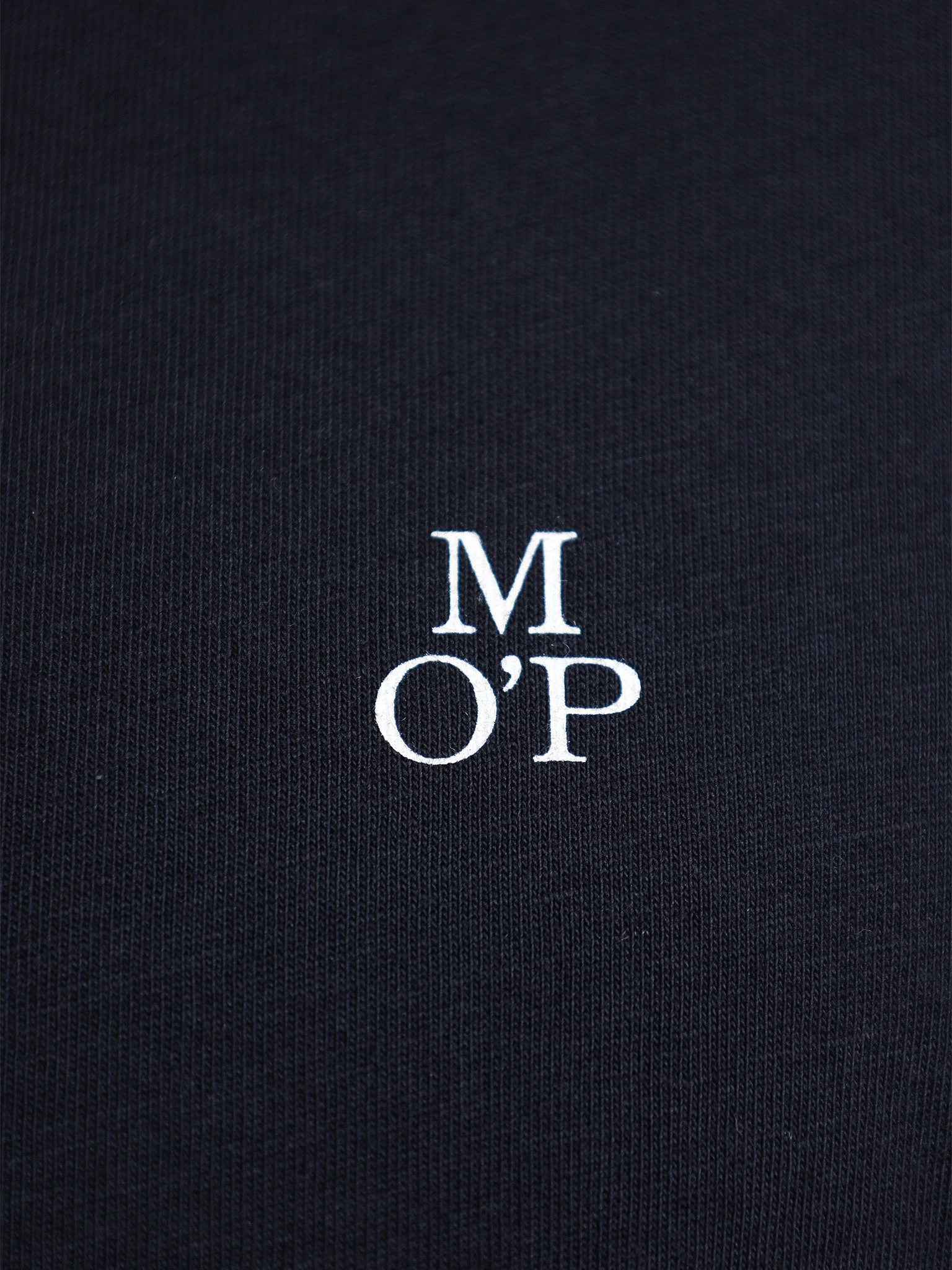 Футболка темно-синего цвета из хлопка с длинным рукавом